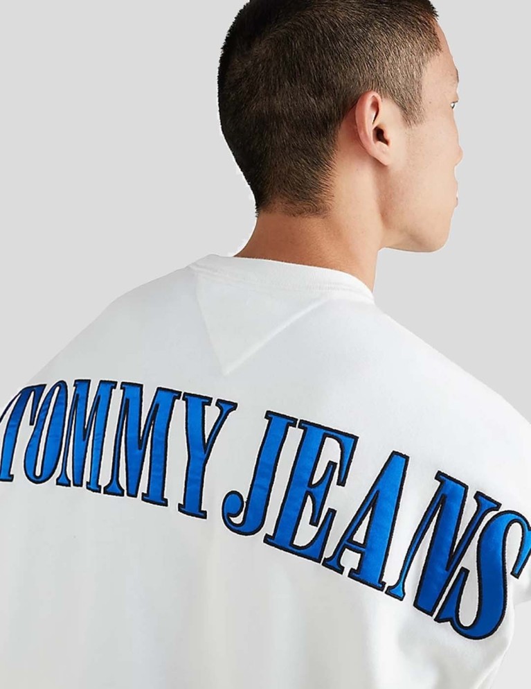 Sudadeira TOMMY JEANS comfort fit arquive crew white